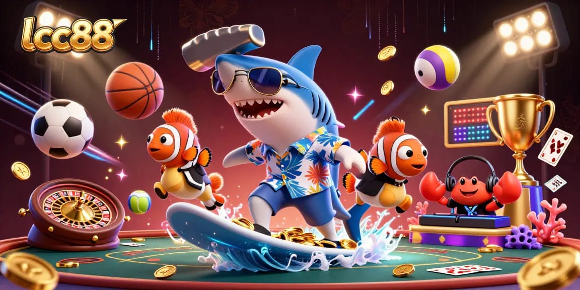 Experience winning strategies with lclc88 in a vibrant 3D casino scene featuring iconic characters.