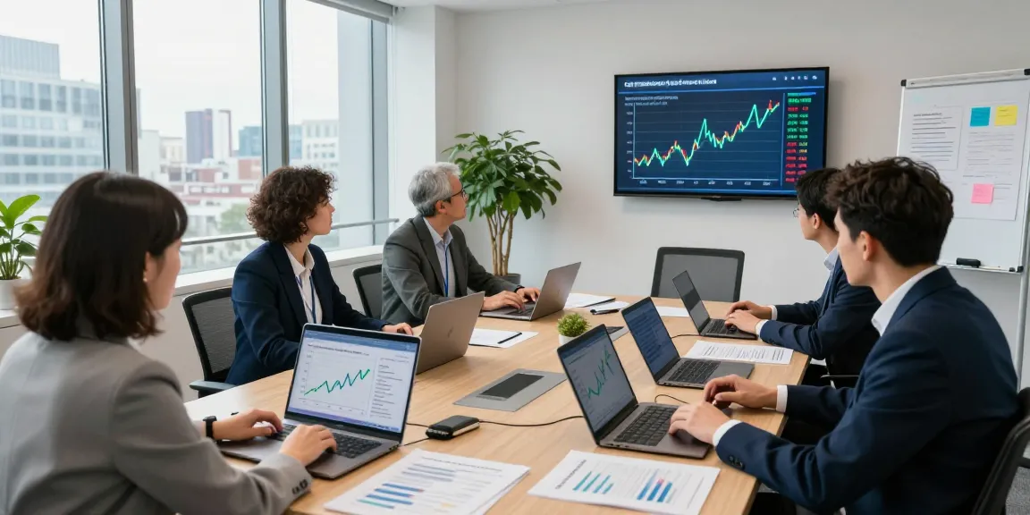 Business meeting analyzing uk electricity price per kwh april 2026 trends in a modern office setting.