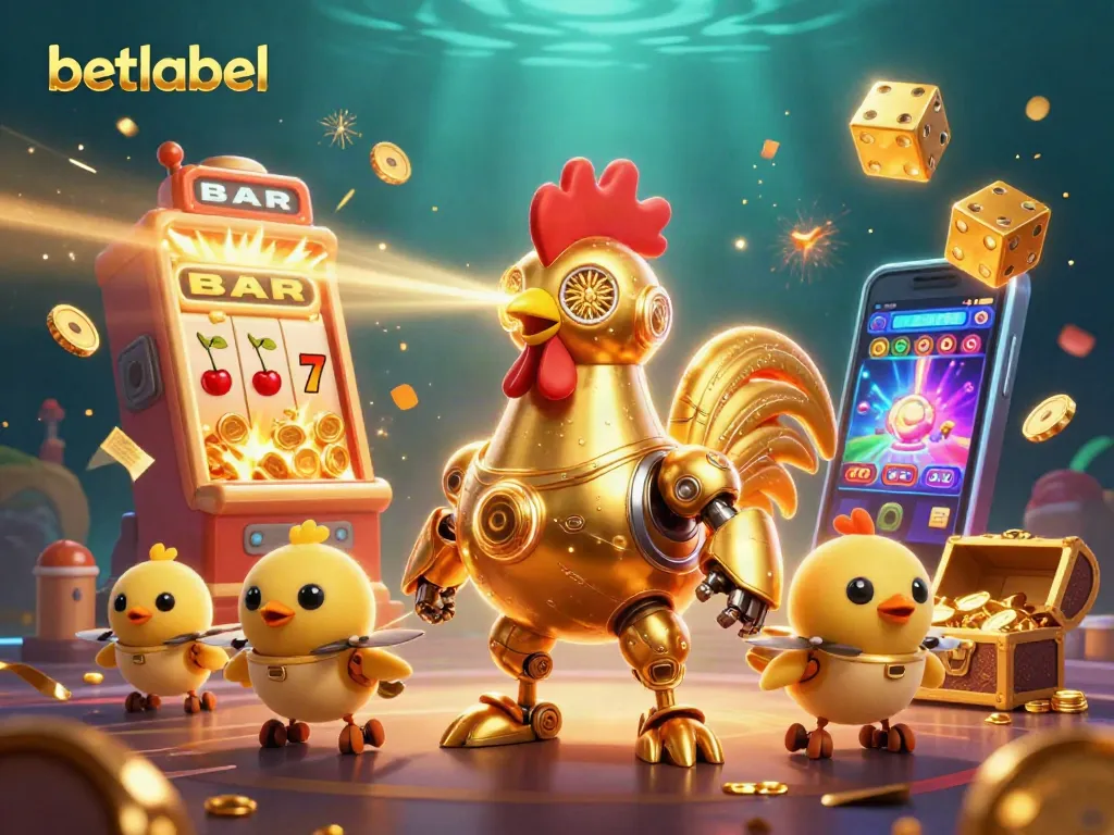 Engage with BetLabel's dynamic gaming experience through a colorful casino dreamscape.